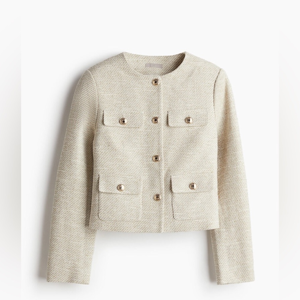 H&M TEXTURED-WEAVE JACKET - Picture 4 of 11